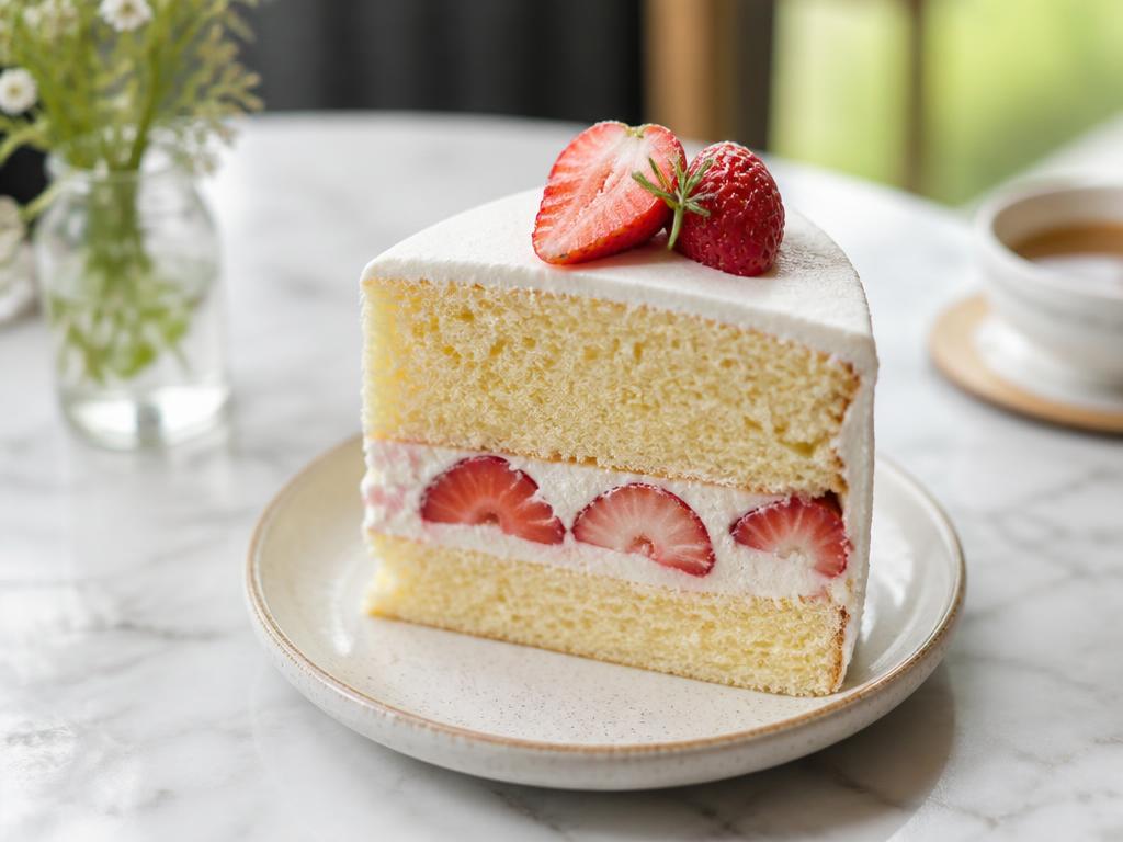 Strawberry chiffon cake